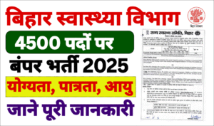 Bihar CHO Vacancy 2025