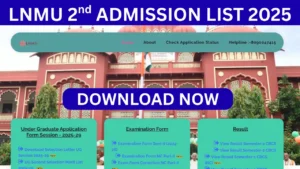 LNMU UG Part 1 Admission List 2025